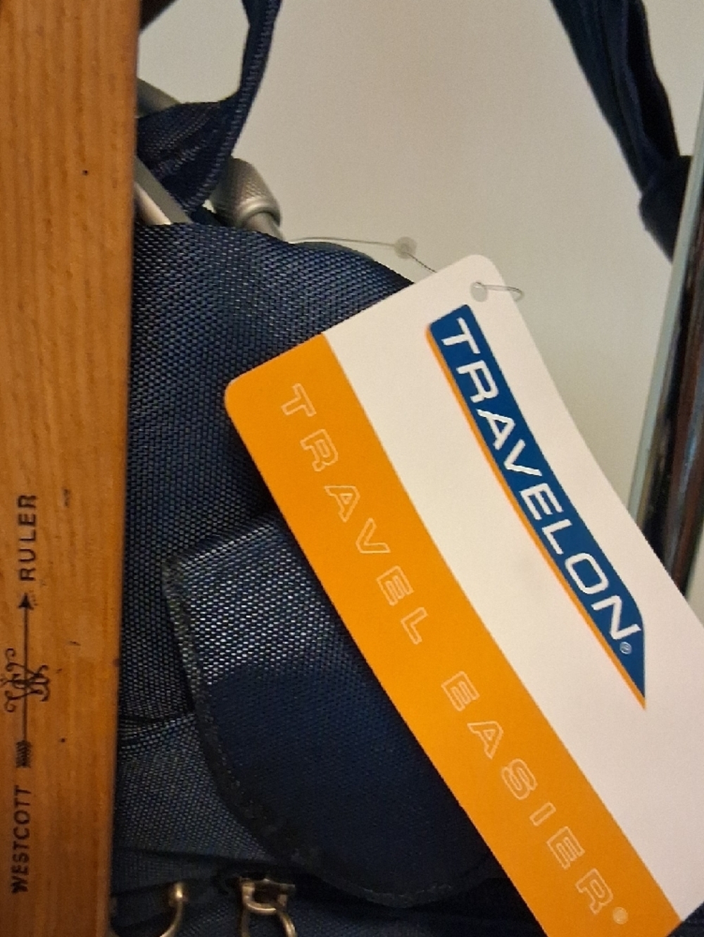 Travelon Navy Blue Crossbody Bag with Front Flap Pockets - Picture 6 of 10
